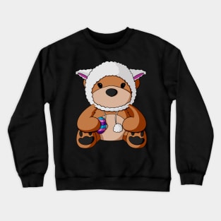 Easter Lamb Hat Teddy Bear Crewneck Sweatshirt